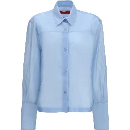 Blue Wool Oves Aries Dress Shirt