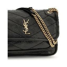 Black Calf Leather Bos Taurus Shoulder Bag