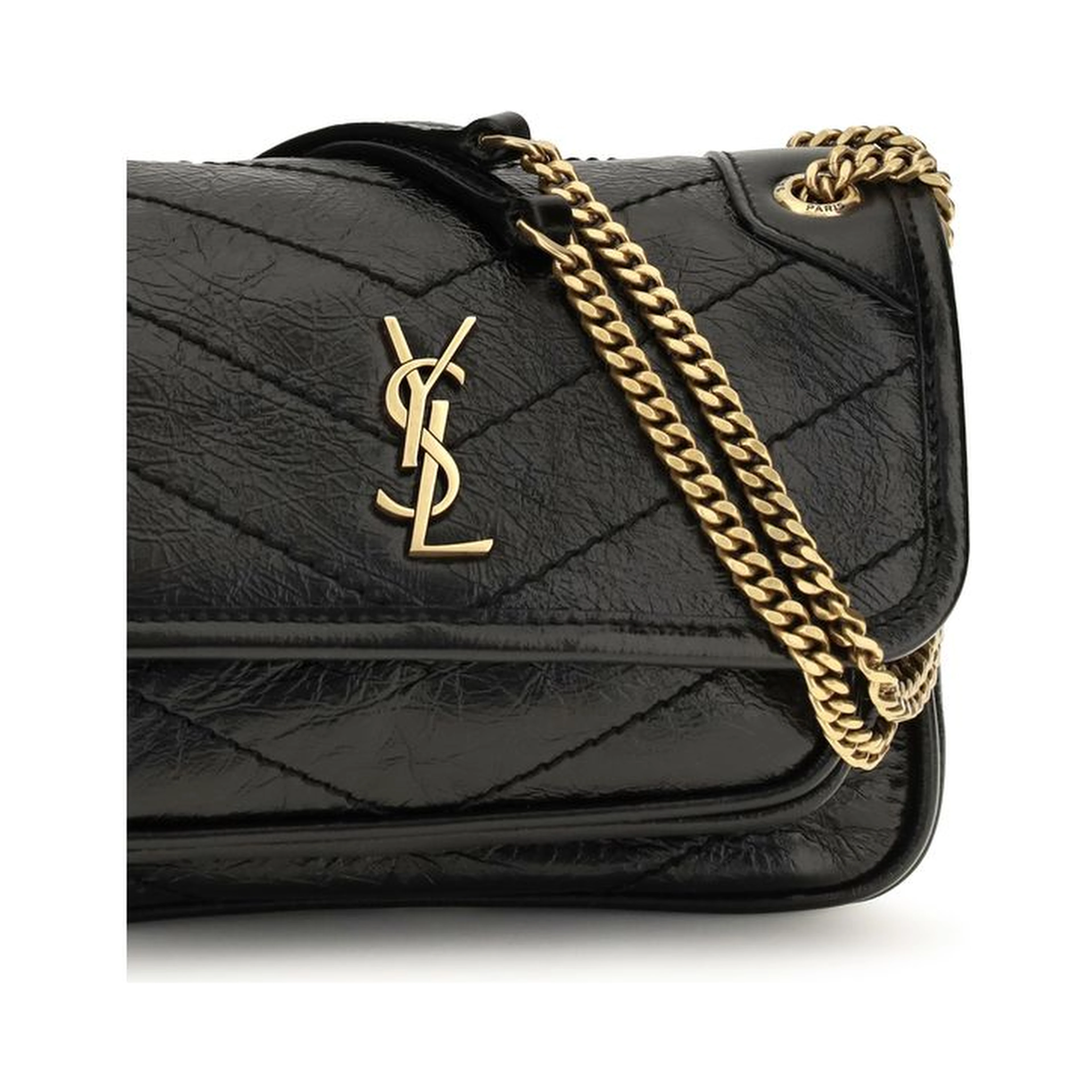 Black Calf Leather Bos Taurus Shoulder Bag