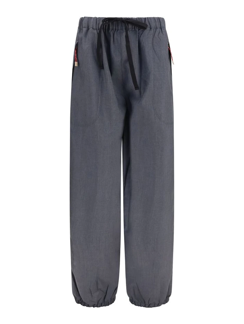 Gray Wool Oves Aries Casual Pants