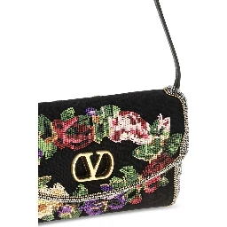 Black Satin Shoulder Bag