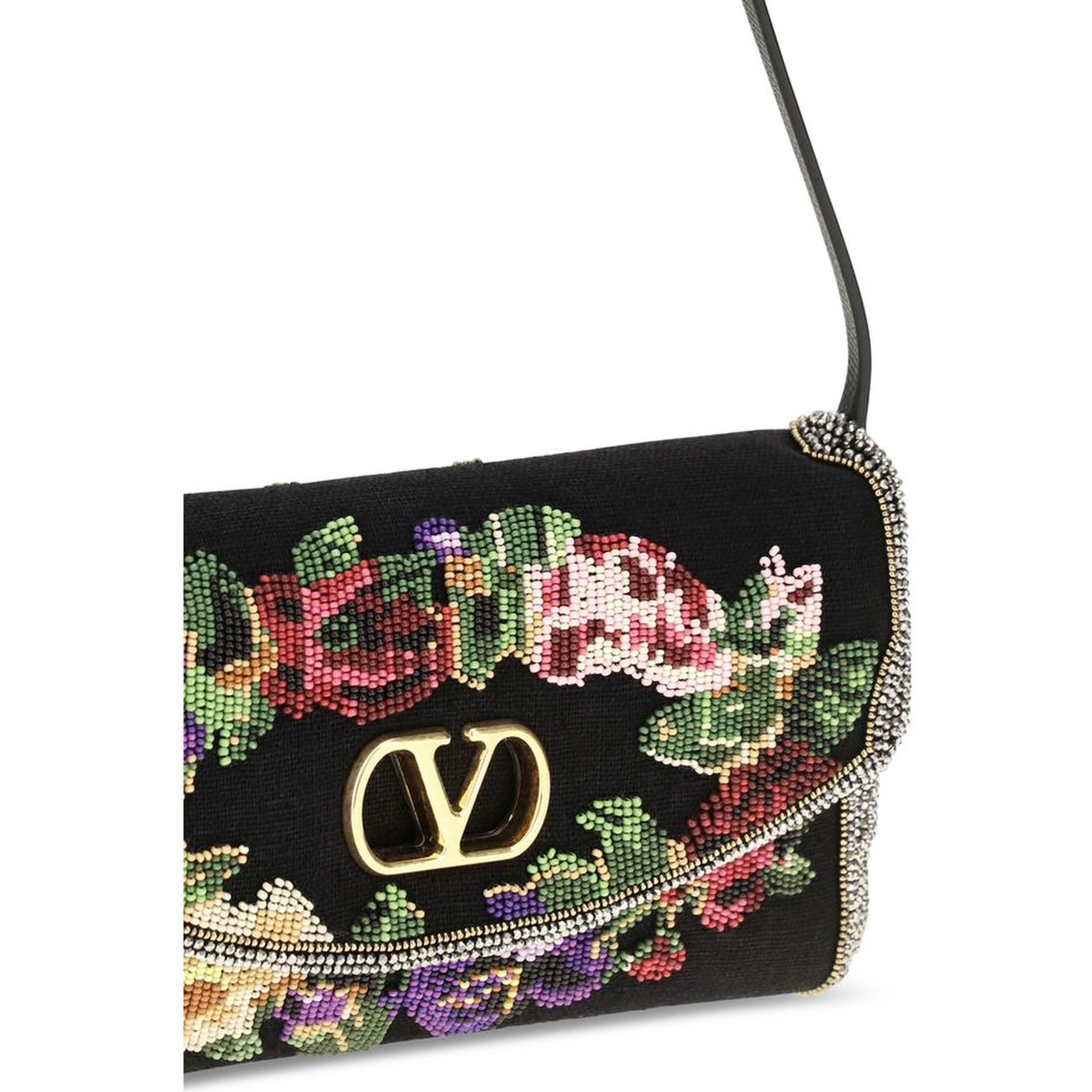 Black Satin Shoulder Bag