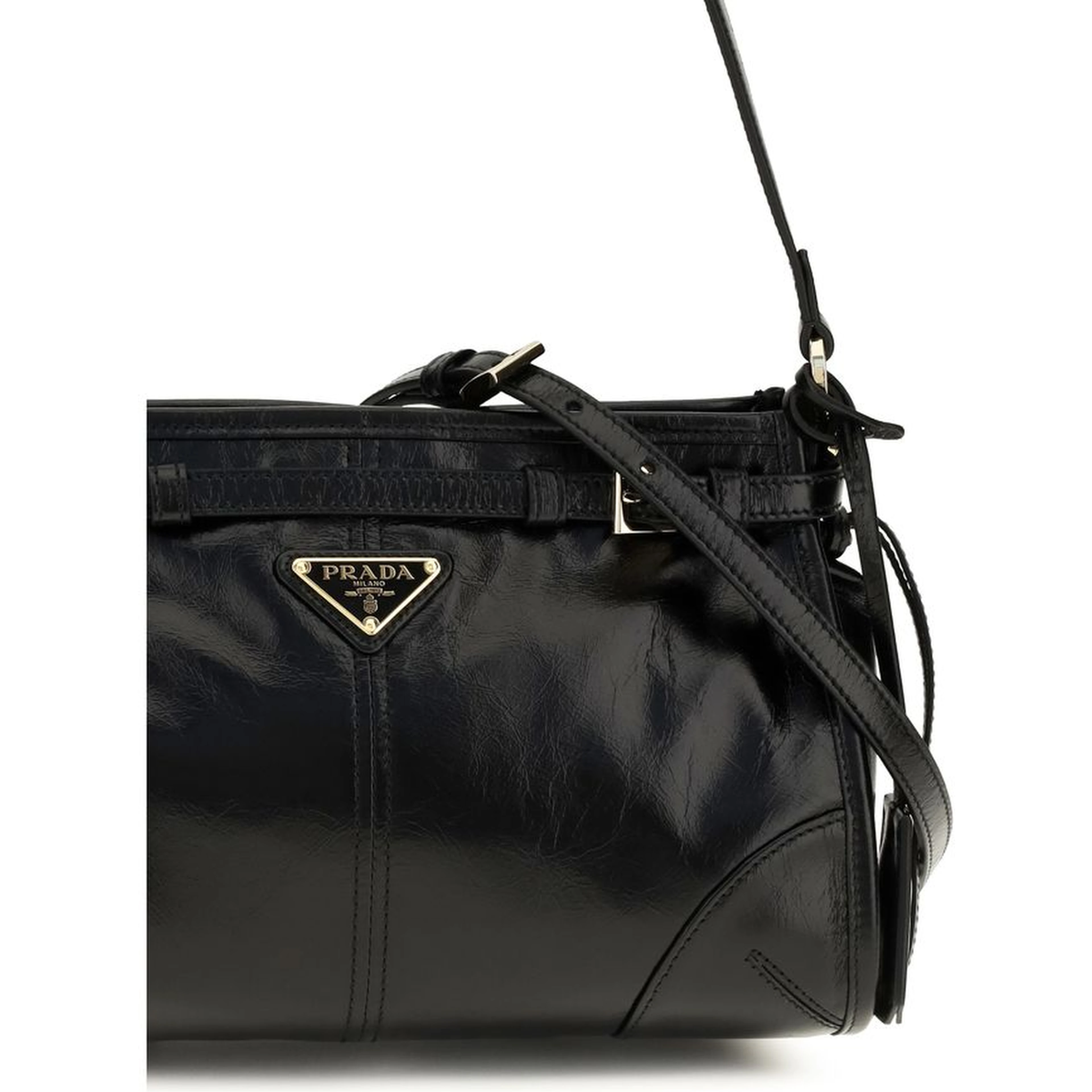 Black Calf Leather Bos Taurus Handbag