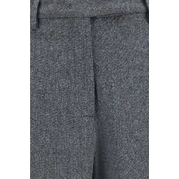 Gray Polyester Dress Pants