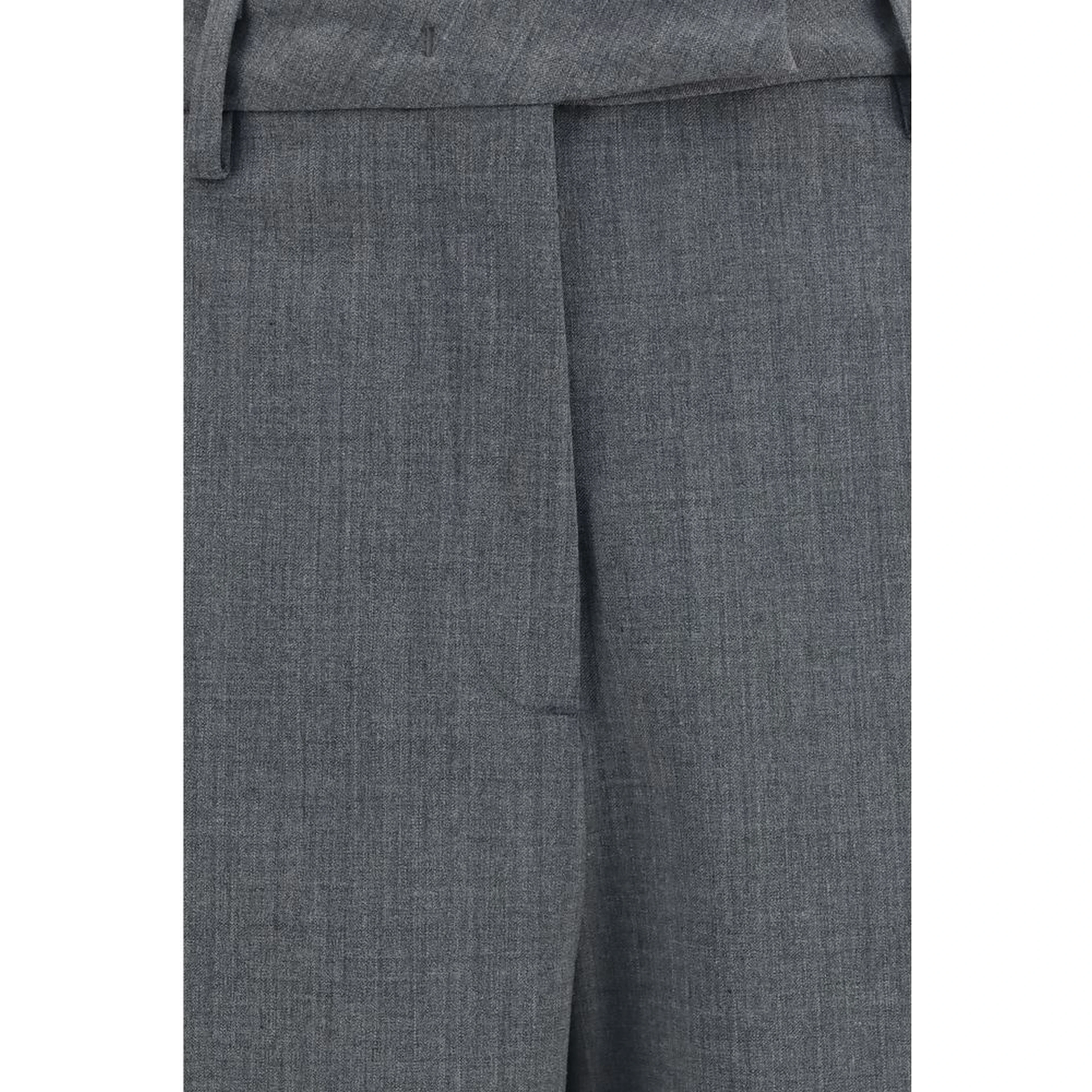 Gray Polyester Dress Pants