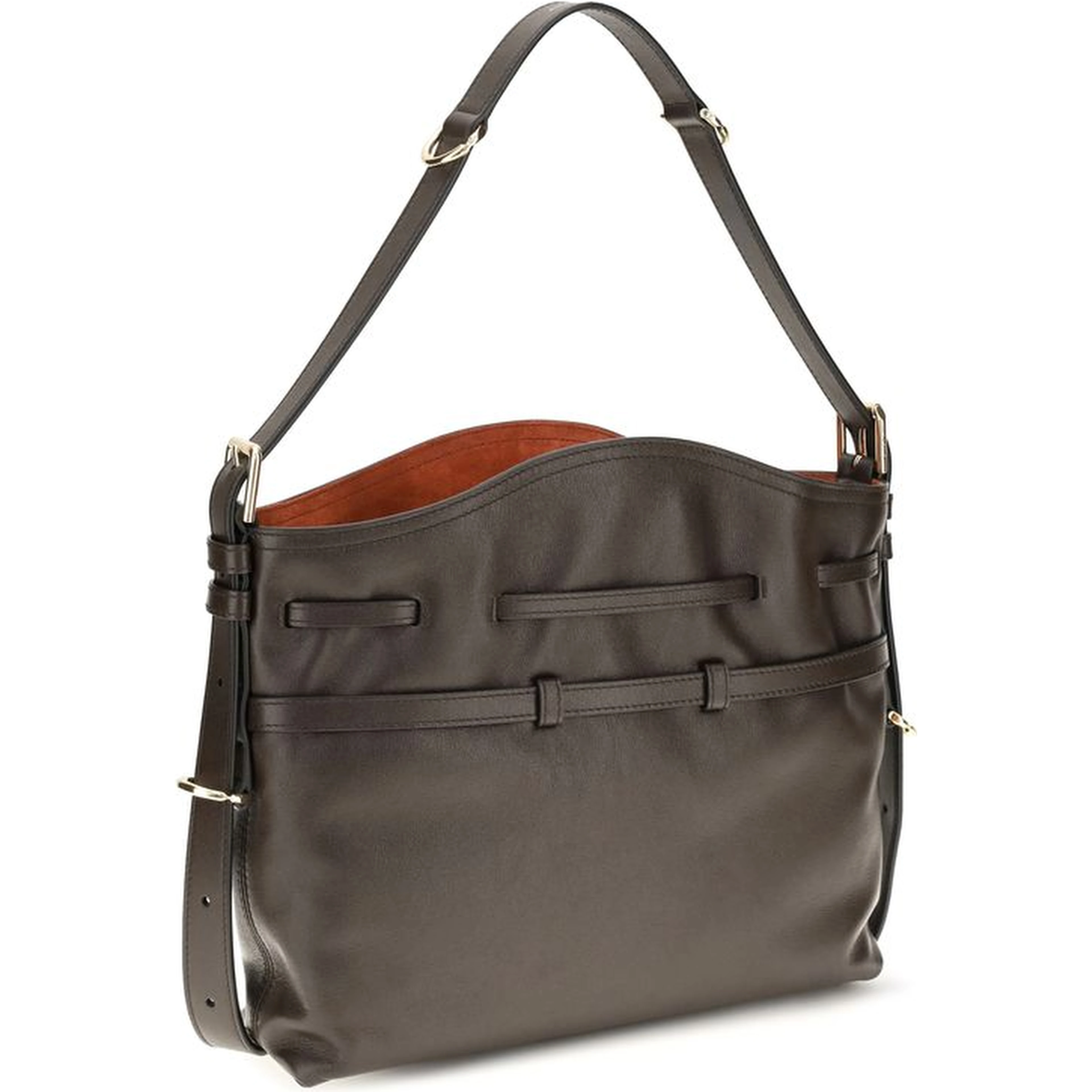 Brown Calf Leather Bos Taurus Backet Bag