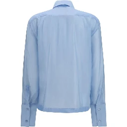 Blue Wool Oves Aries Dress Shirt