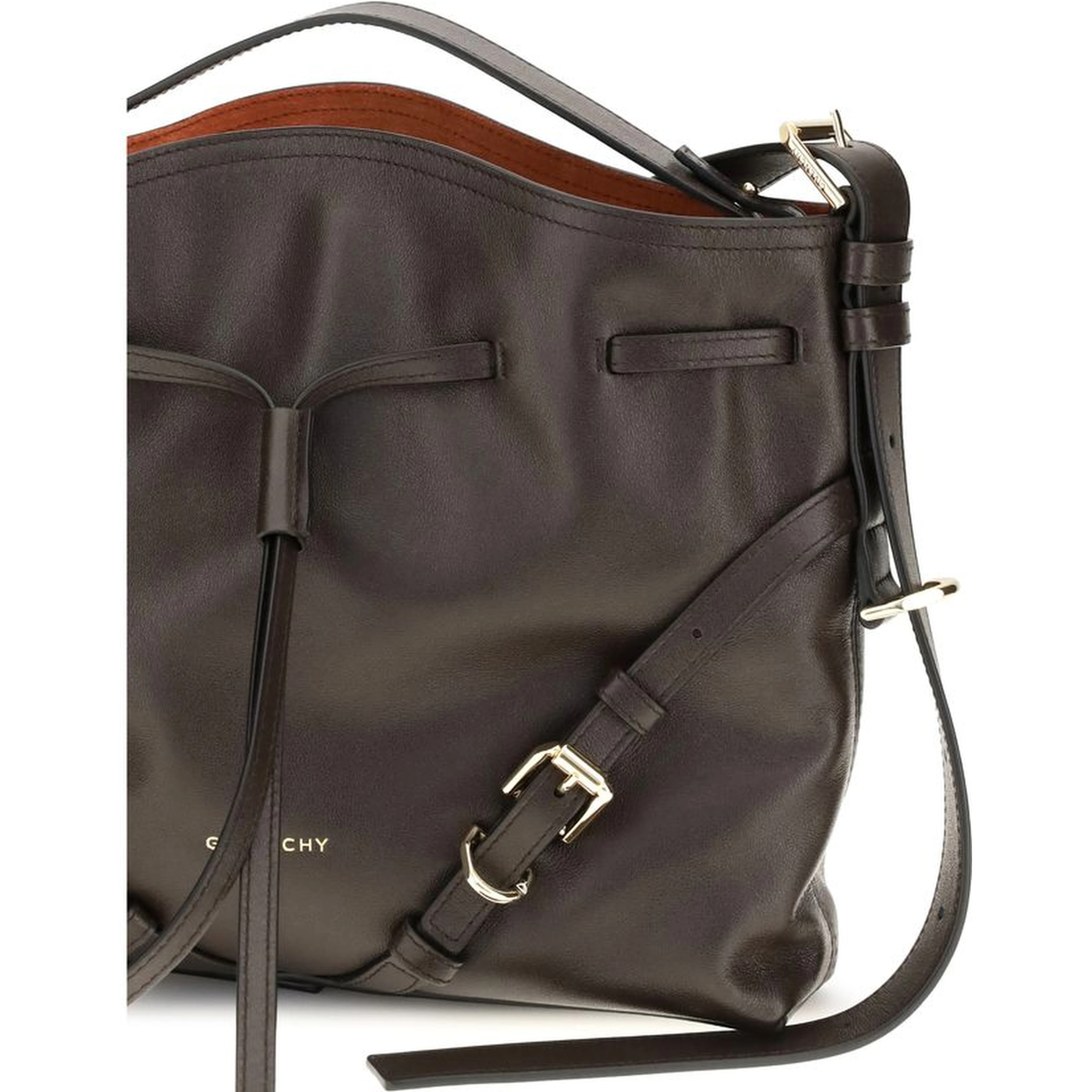 Brown Calf Leather Bos Taurus Backet Bag