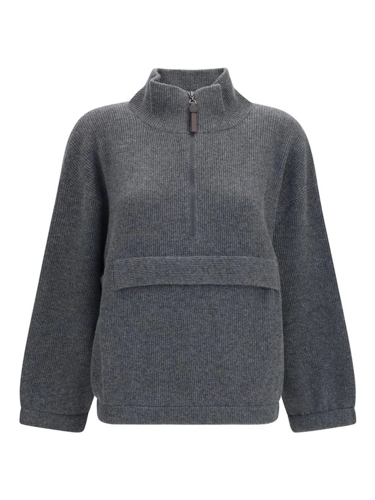 Gray Cashmere Sweatshirt