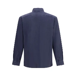 Blue Cotton Dress Shirt