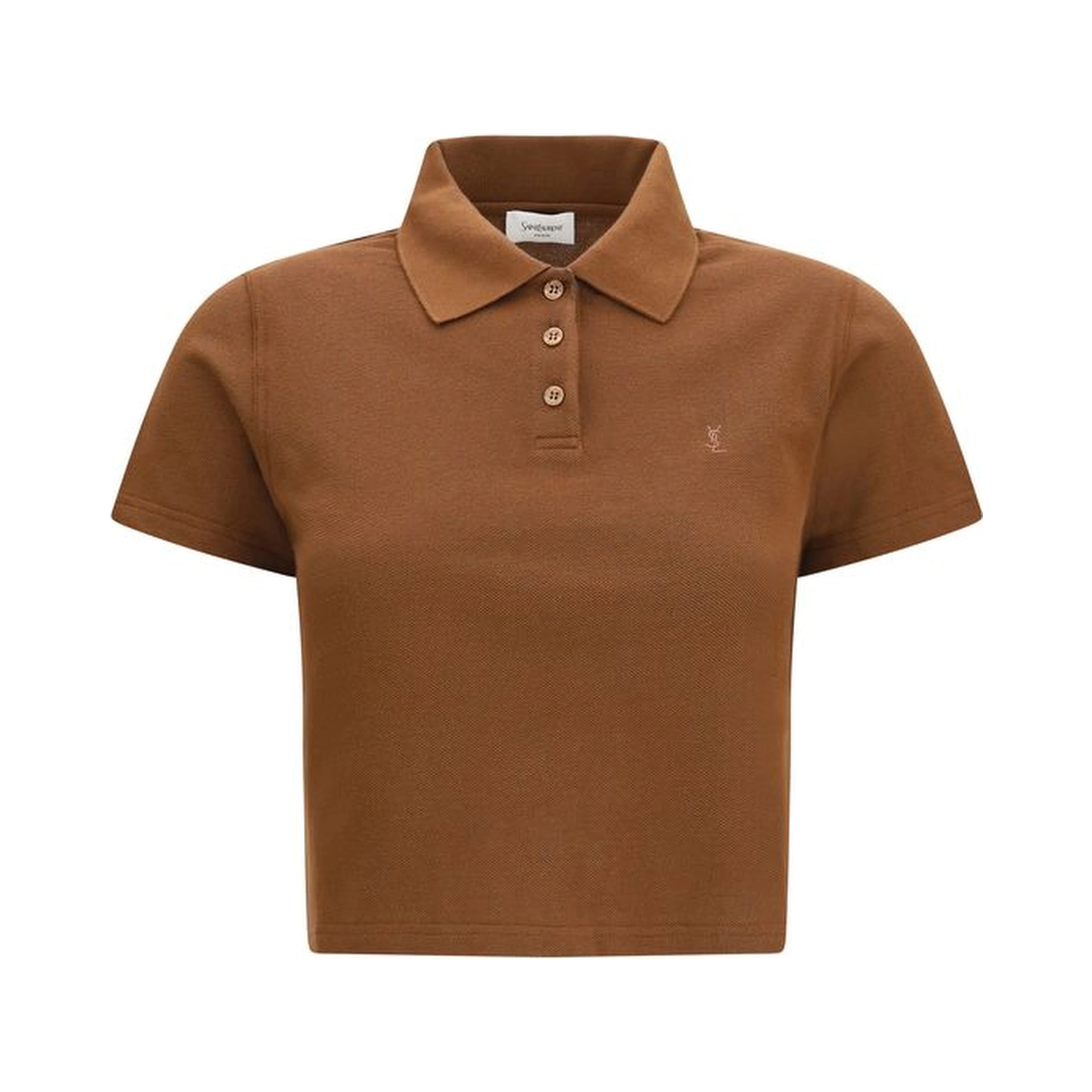 Brown Cotton Polo Shirt