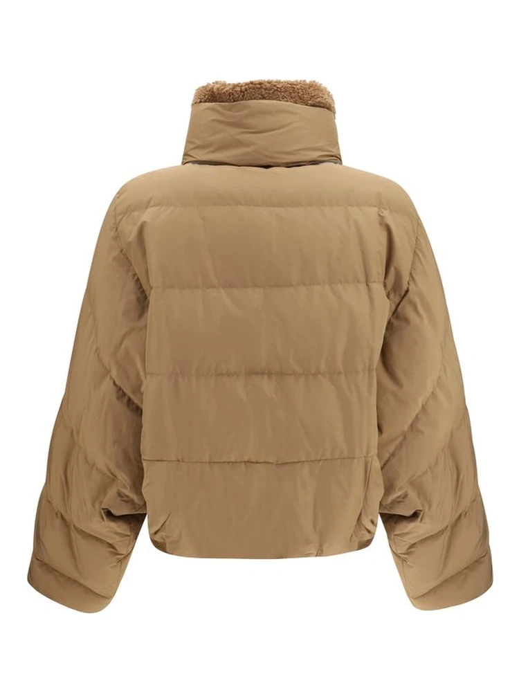 Beige Goose Down Full-Length Jacket alternative