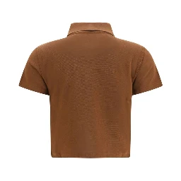 Brown Cotton Polo Shirt