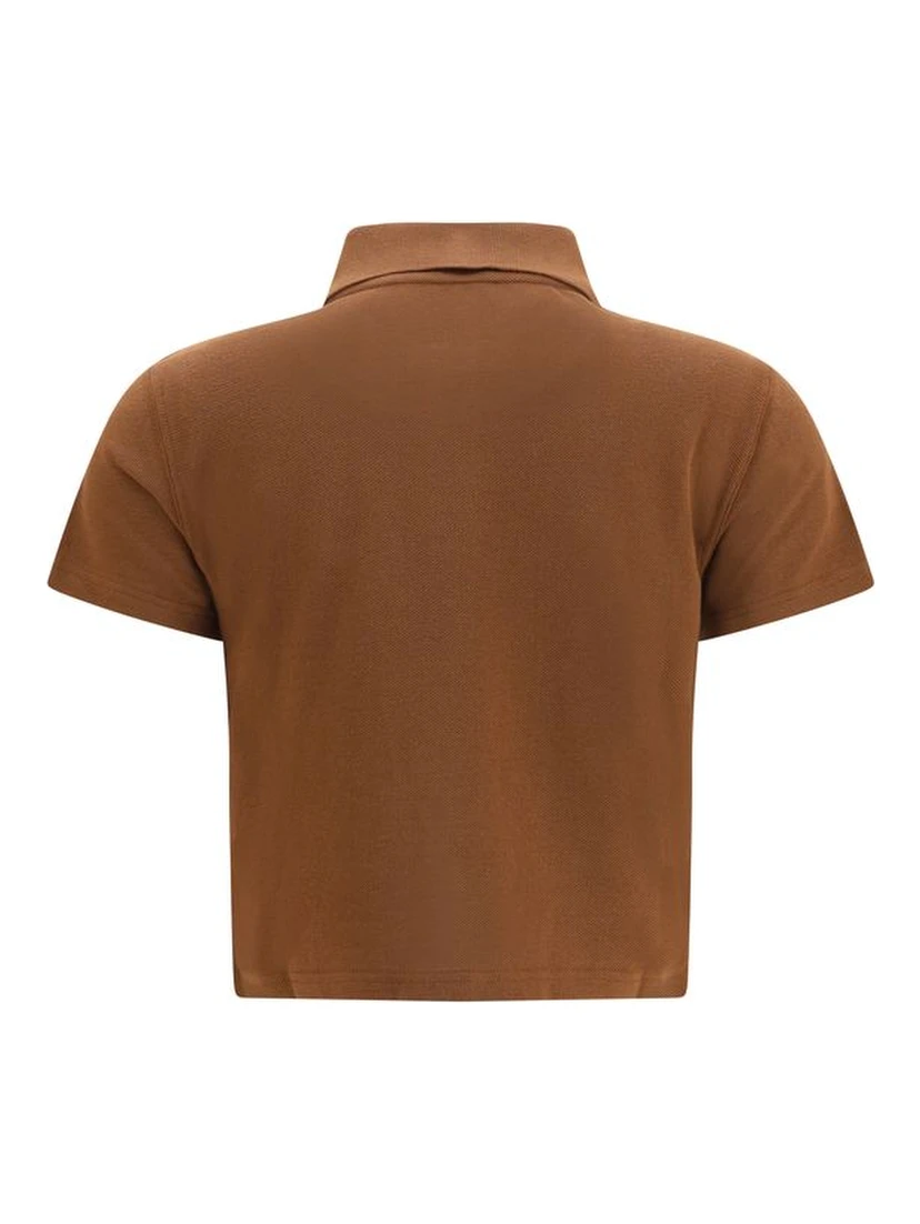 Brown Cotton Polo Shirt
