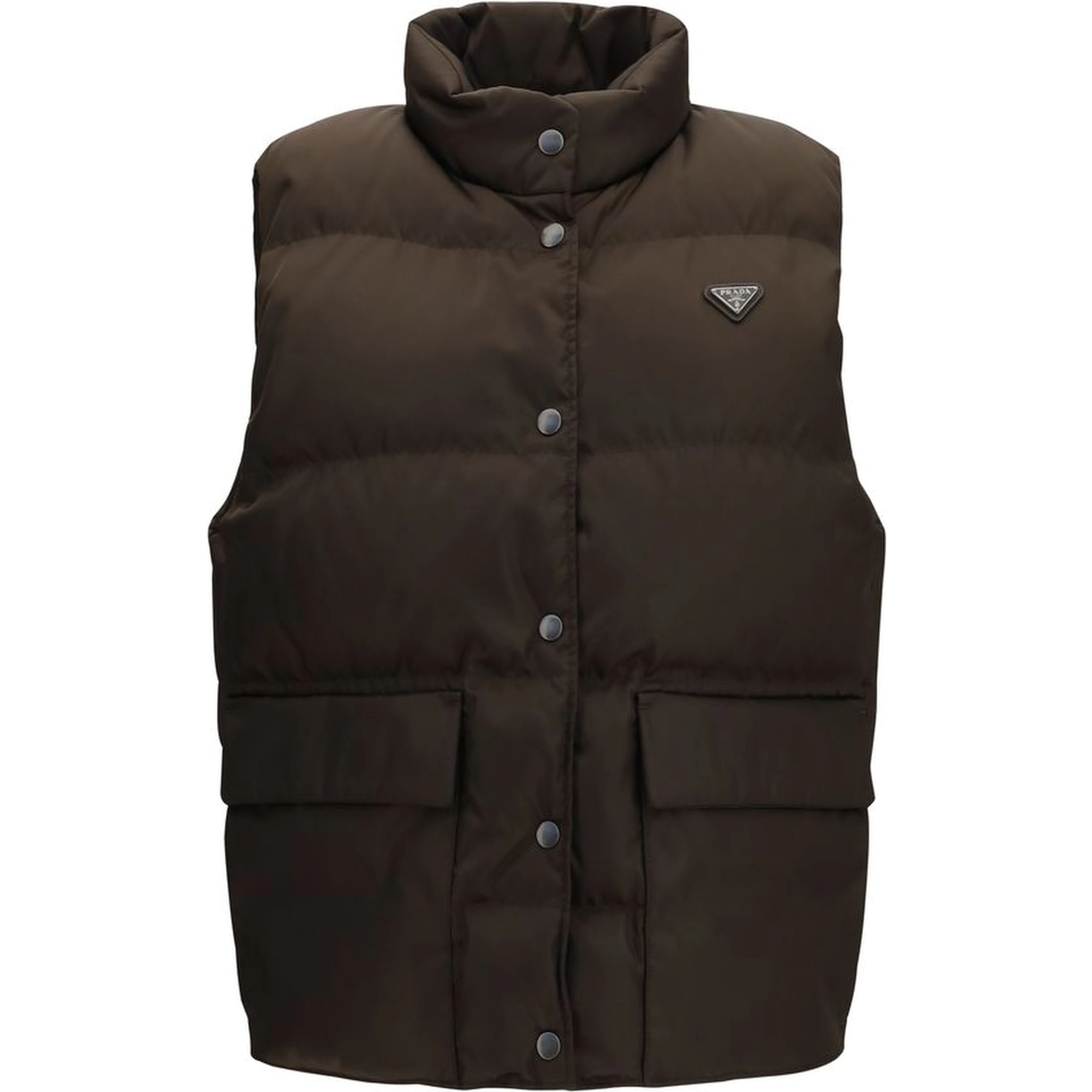 Brown Goose Down Sleeveless Jacket