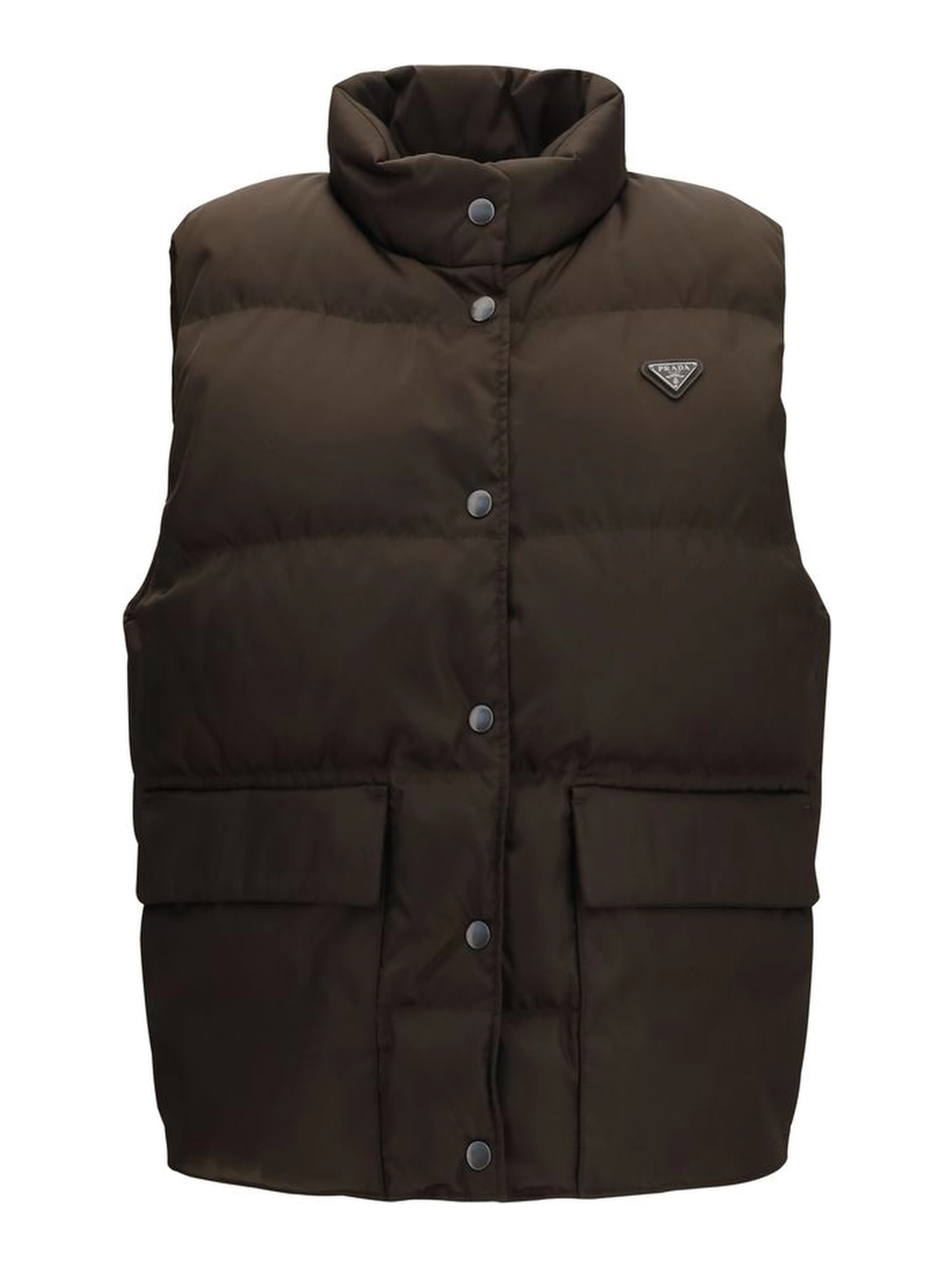 Brown Goose Down Sleeveless Jacket