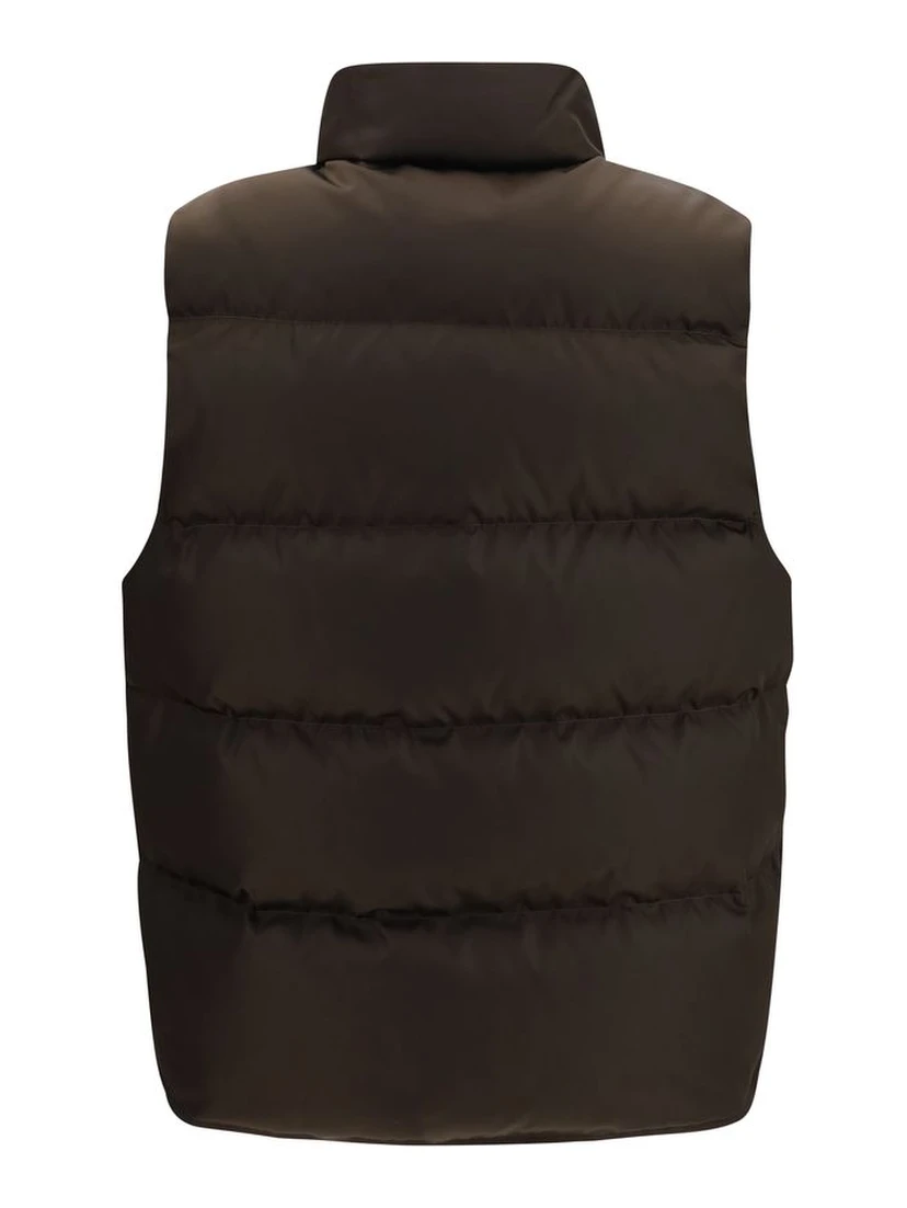 Brown Goose Down Sleeveless Jacket