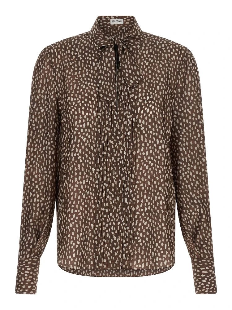 Brown Silk Blouse