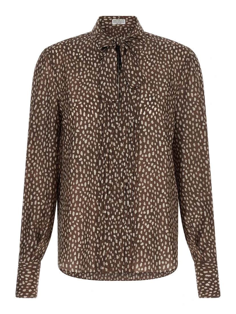 Brown Silk Blouse