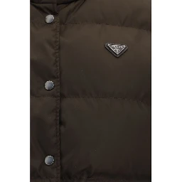 Brown Goose Down Sleeveless Jacket
