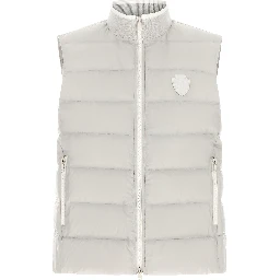 Gray Polyester Sleeveless Jacket