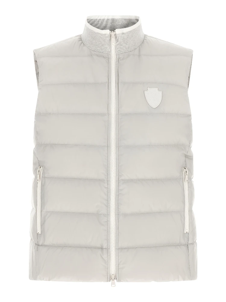Gray Polyester Sleeveless Jacket