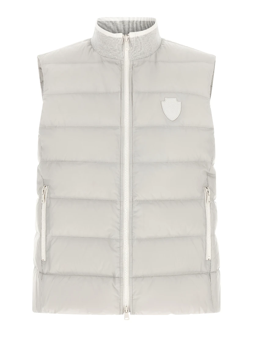 Gray Polyester Sleeveless Jacket