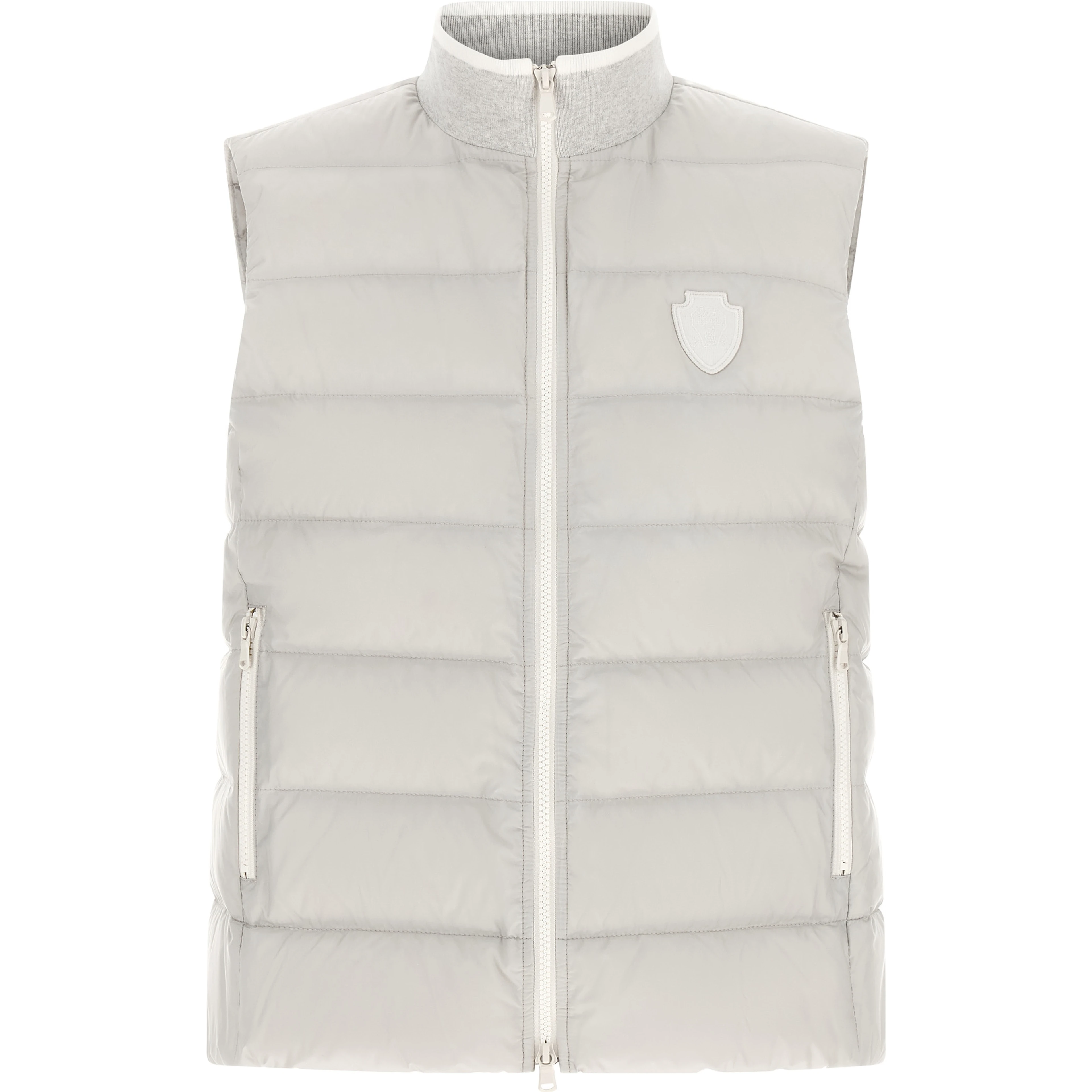Gray Polyester Sleeveless Jacket