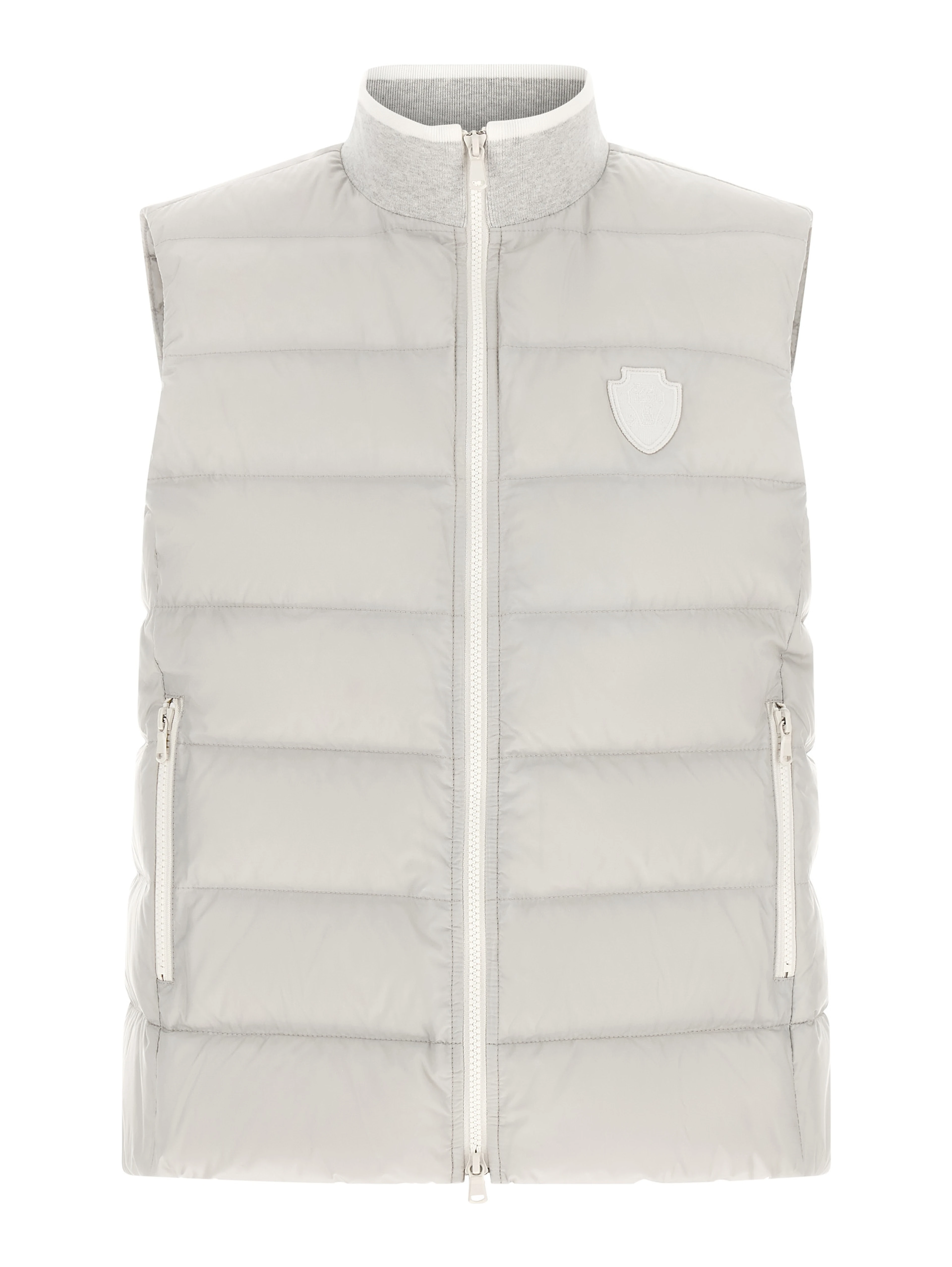 Gray Polyester Sleeveless Jacket