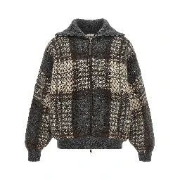 Gray Fabric Cardigan