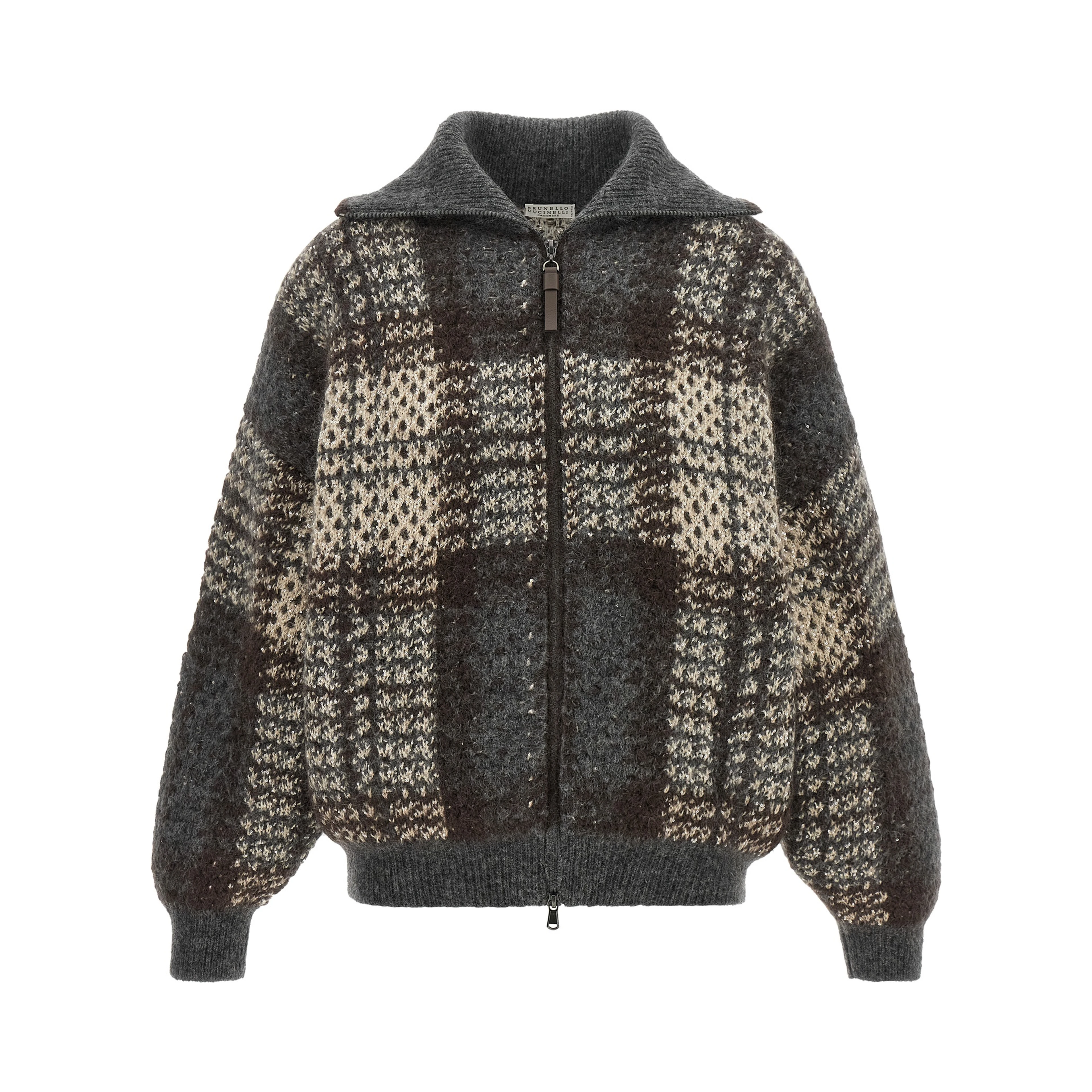 Gray Fabric Cardigan