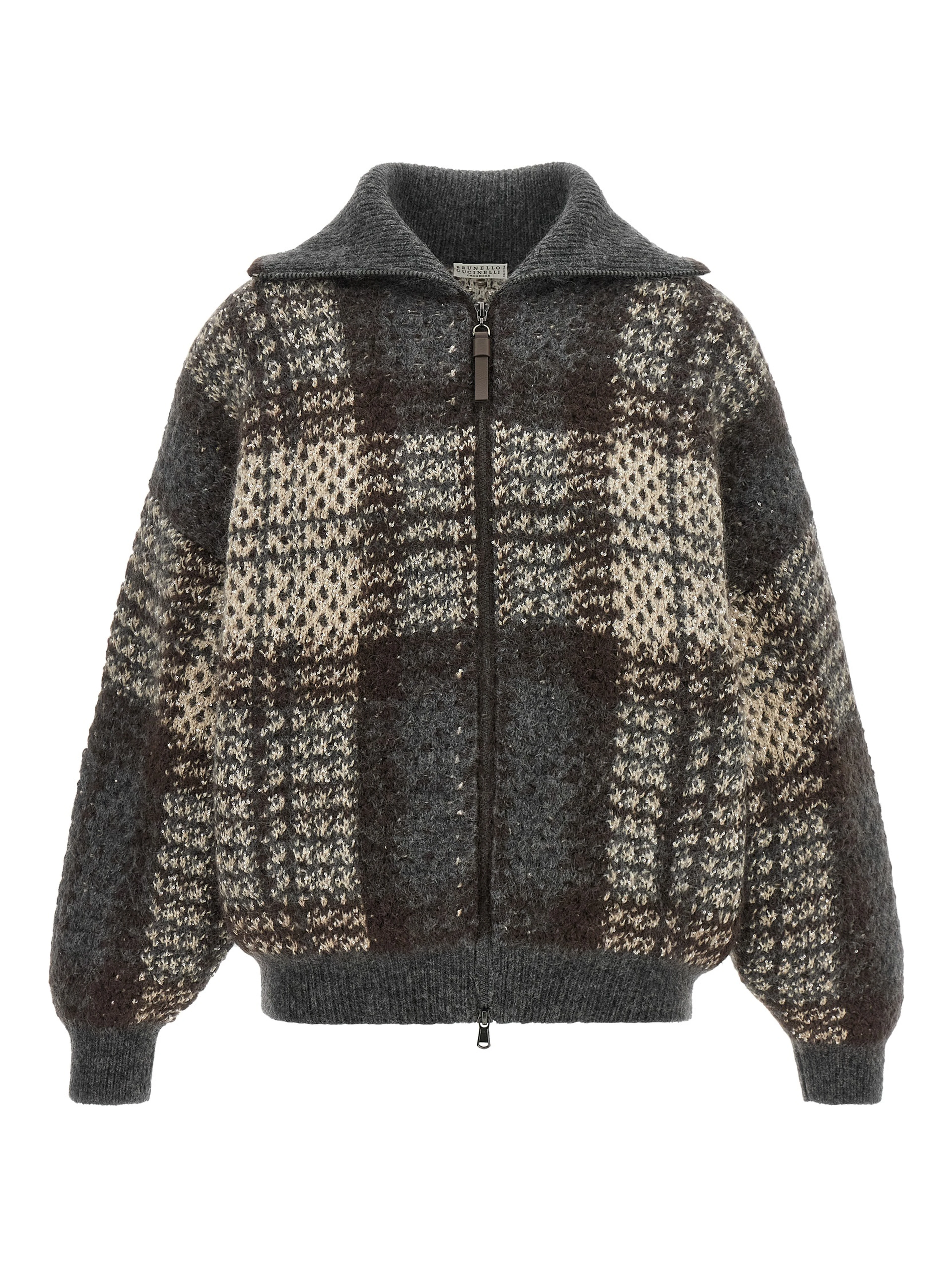Gray Fabric Cardigan