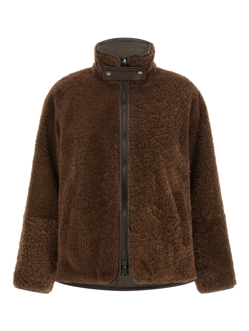 Brown Lamb Leather Biker Jacket