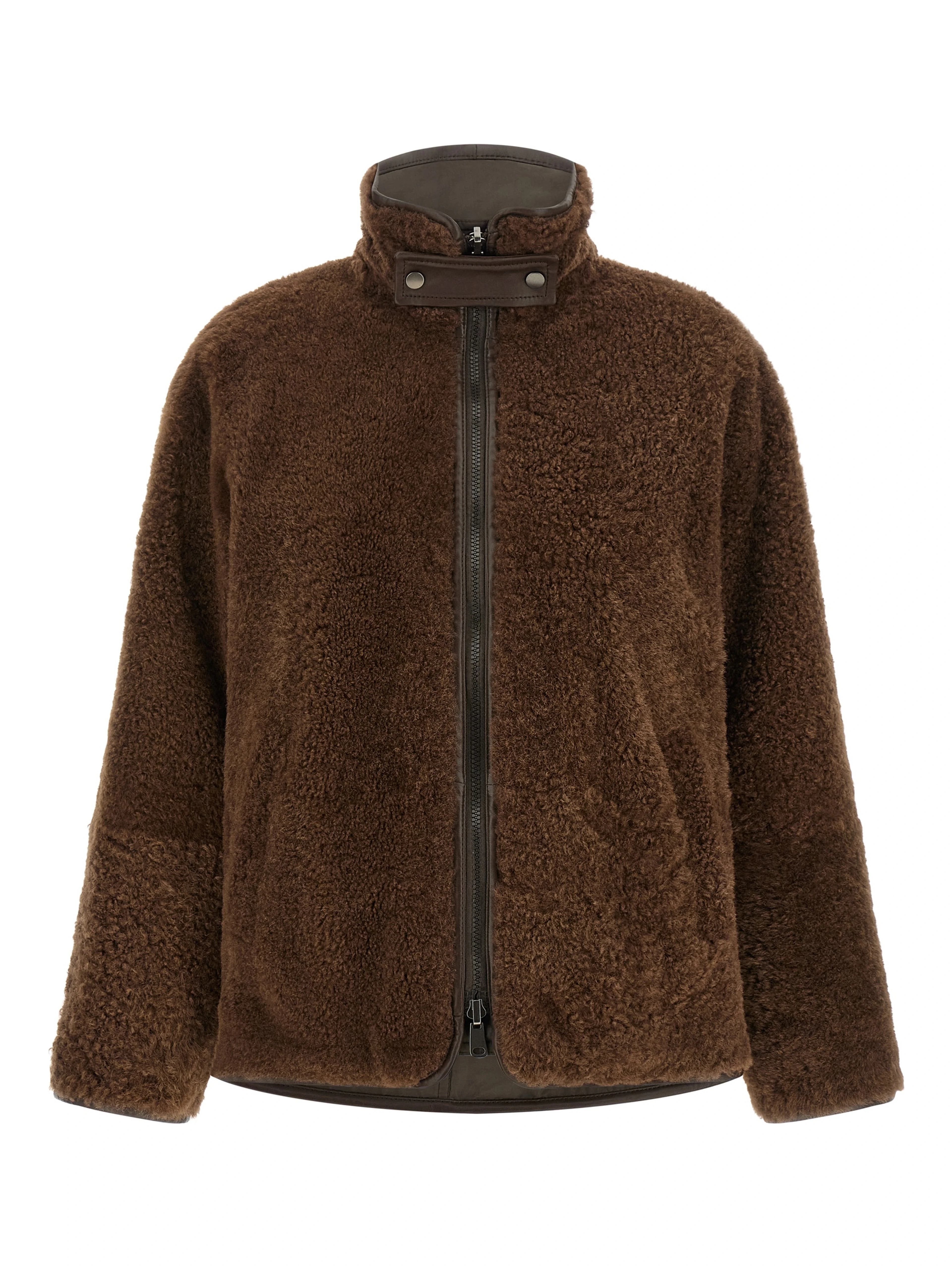 Brown Lamb Leather Biker Jacket