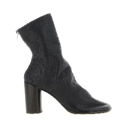 Brown Lamb Leather Ankle Boots