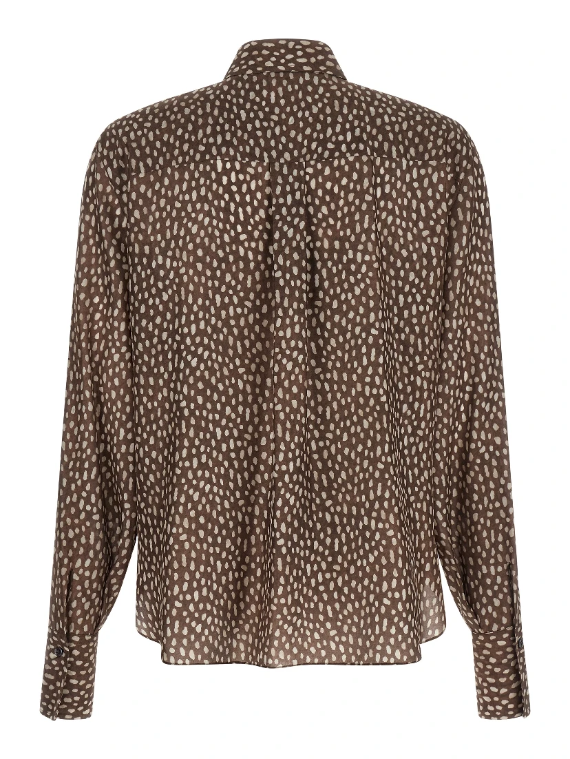 Brown Silk Blouse
