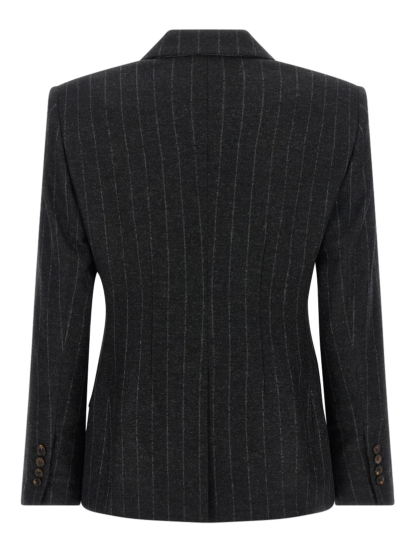 Gray Virgin Wool Blazer