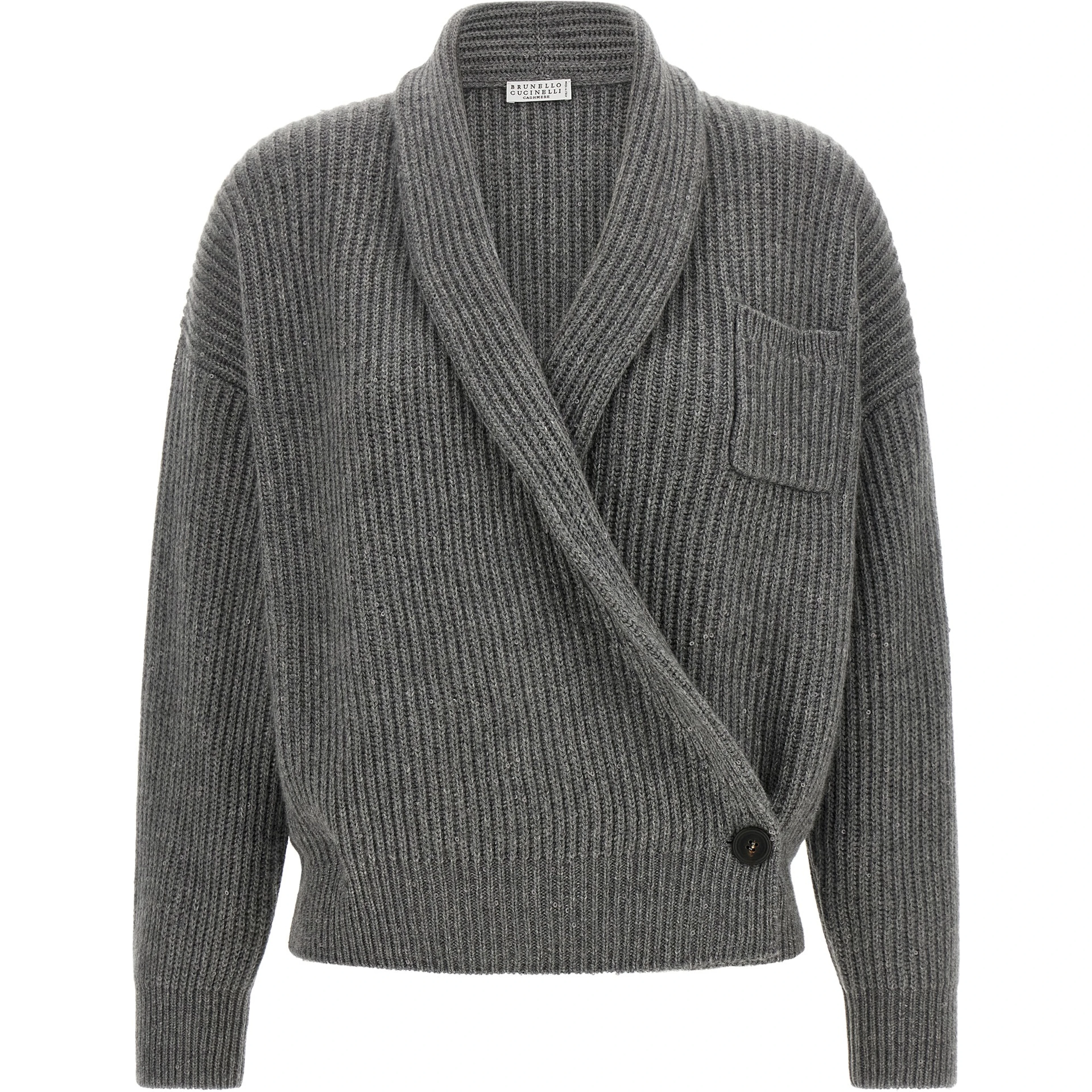 Gray Cashmere Cardigan