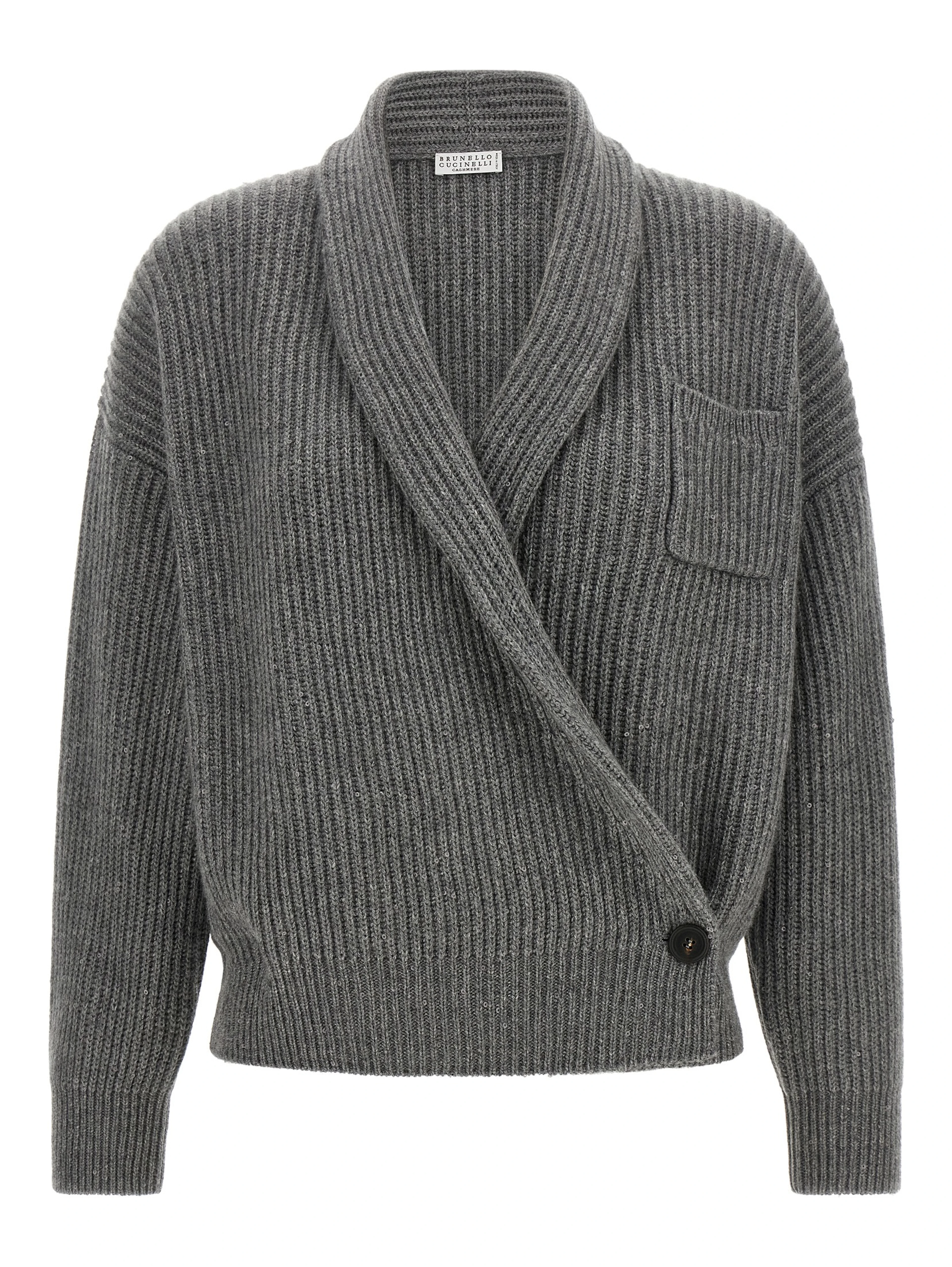 Gray Cashmere Cardigan