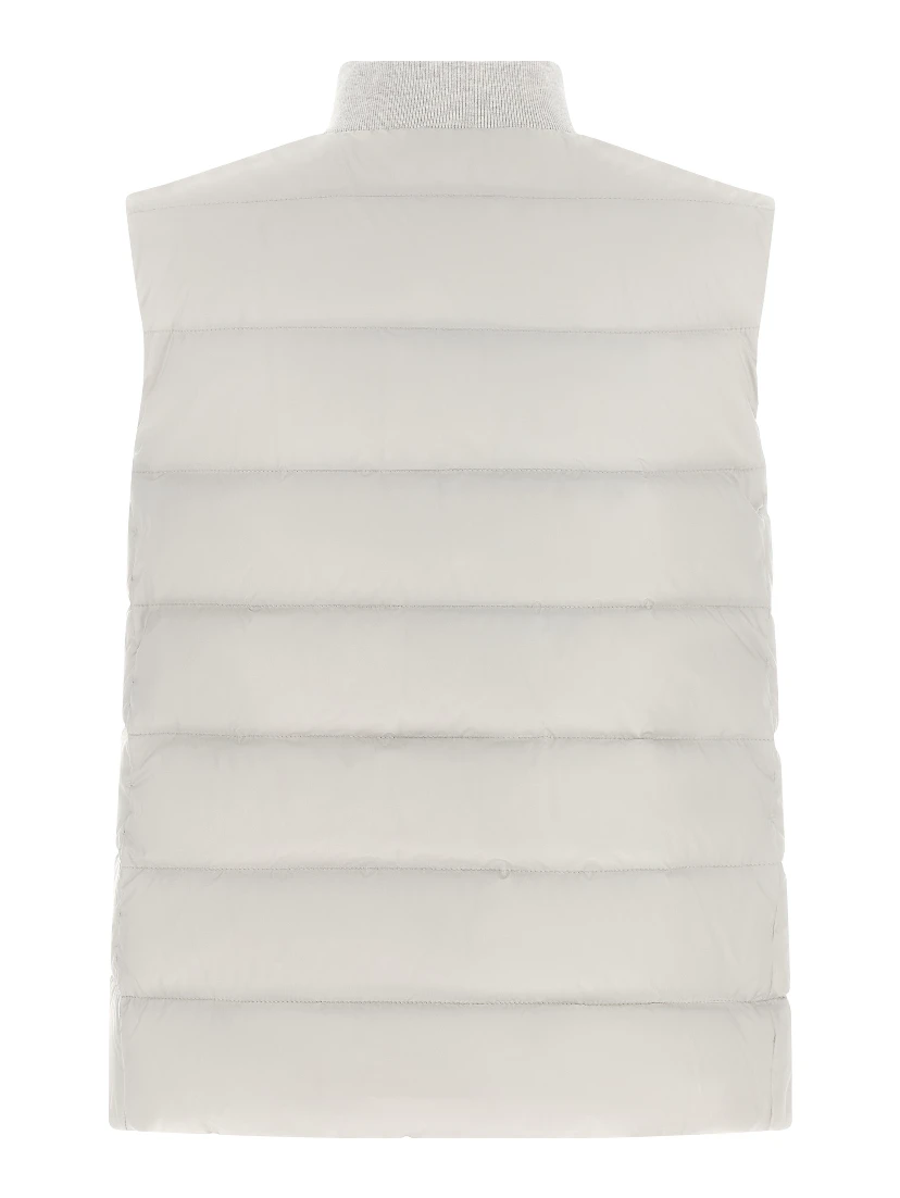 Gray Polyester Sleeveless Jacket