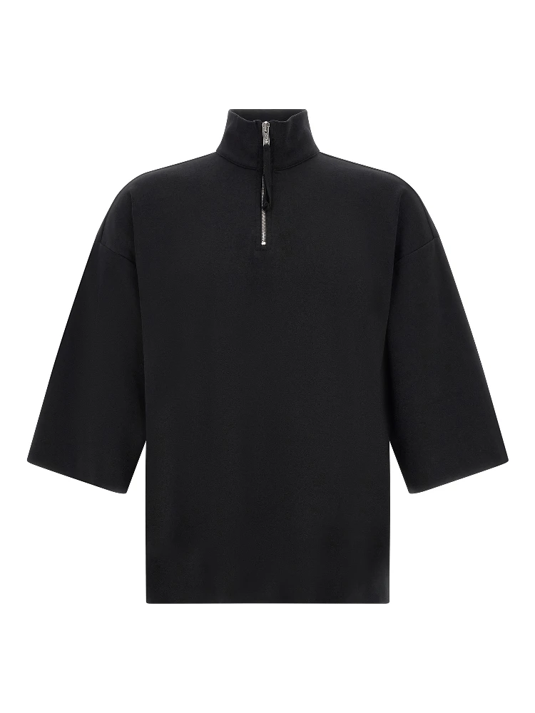 Black Cotton Sweatshirt