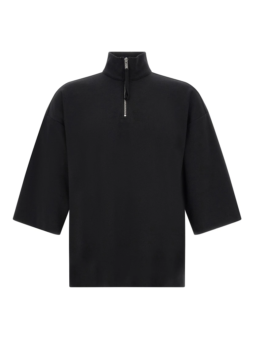 Black Cotton Sweatshirt
