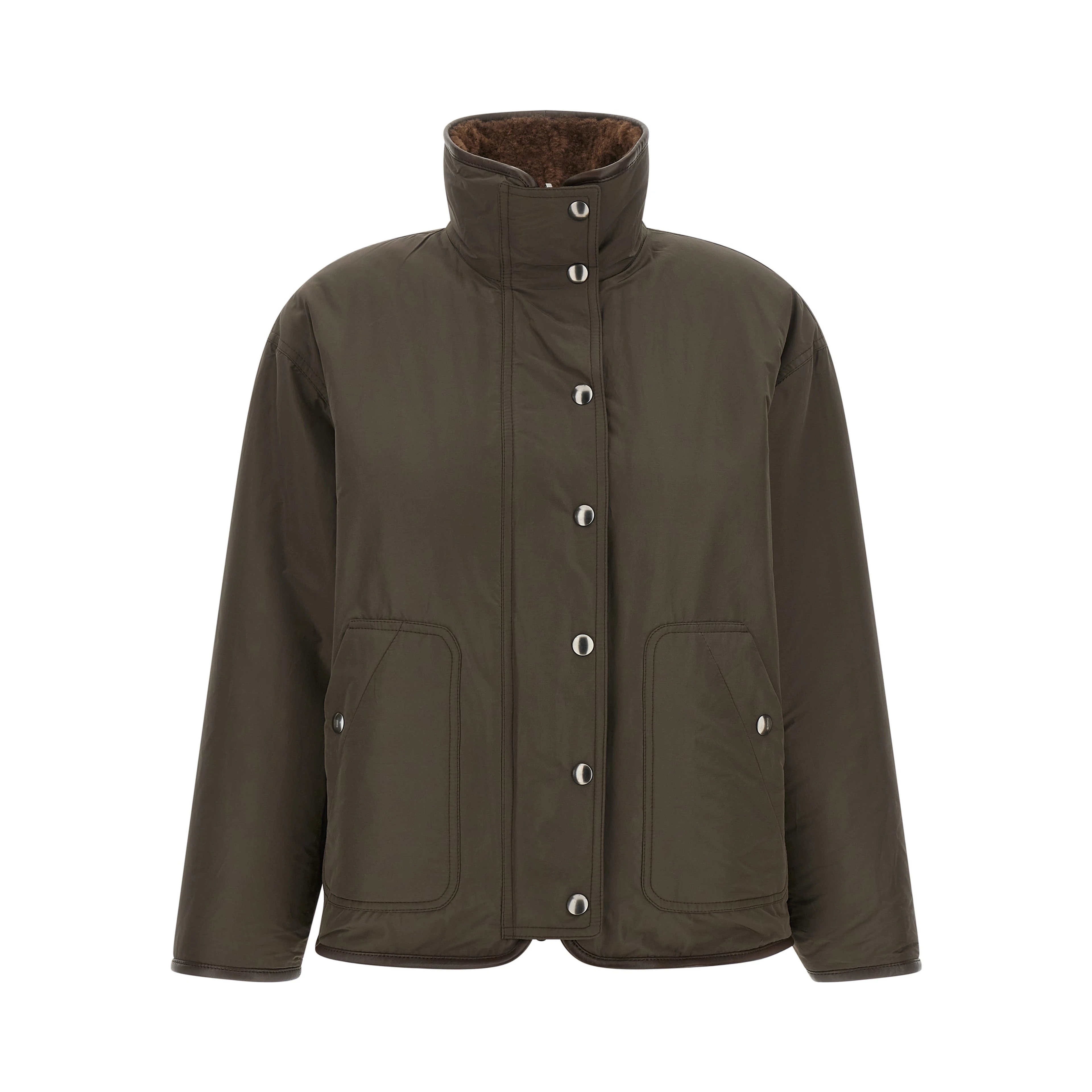 Brown Lamb Leather Biker Jacket