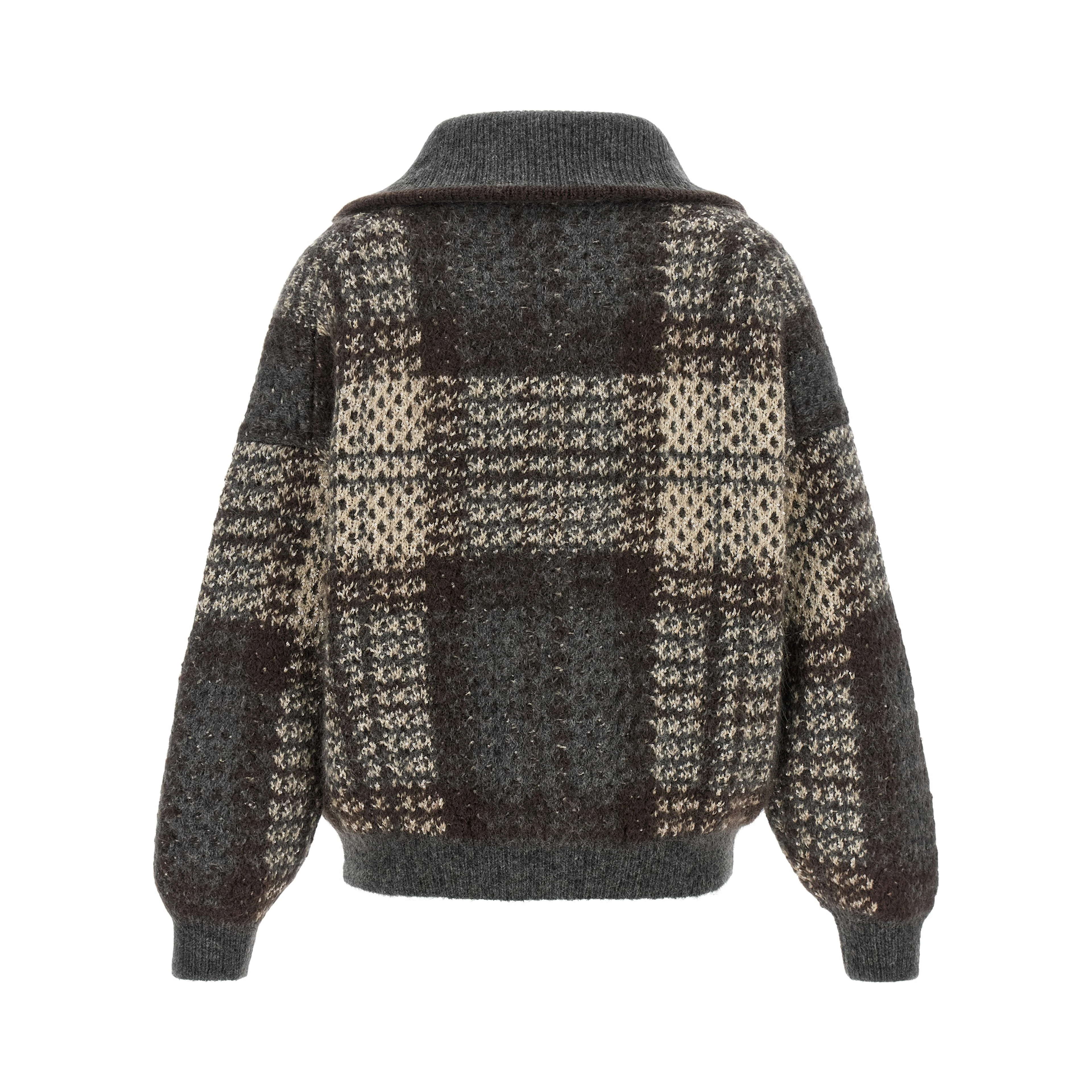 Gray Fabric Cardigan