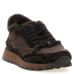 Black Calfskin Athletic Sneakers
