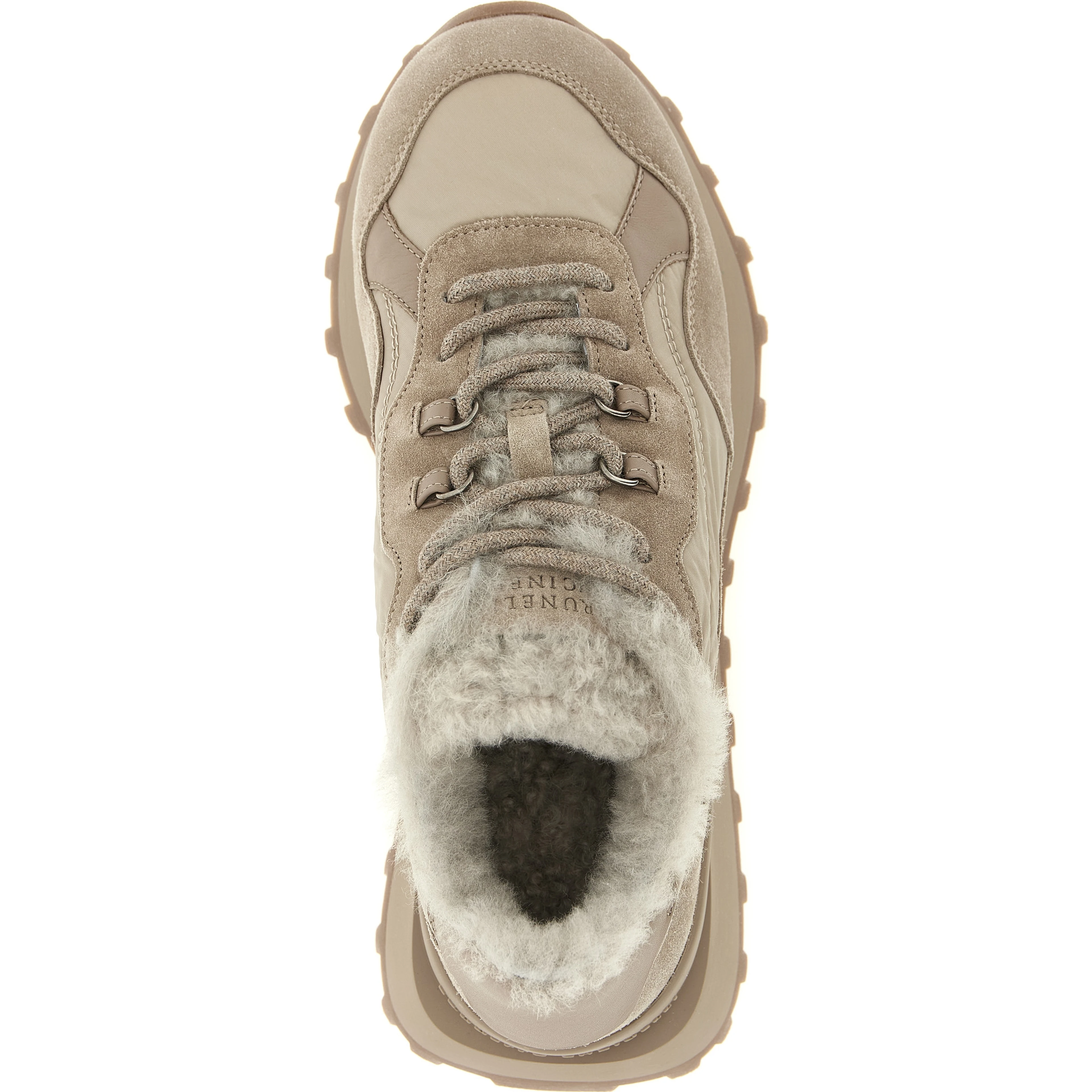 Beige Calfskin Athletic Sneakers