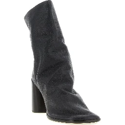 Brown Lamb Leather Ankle Boots
