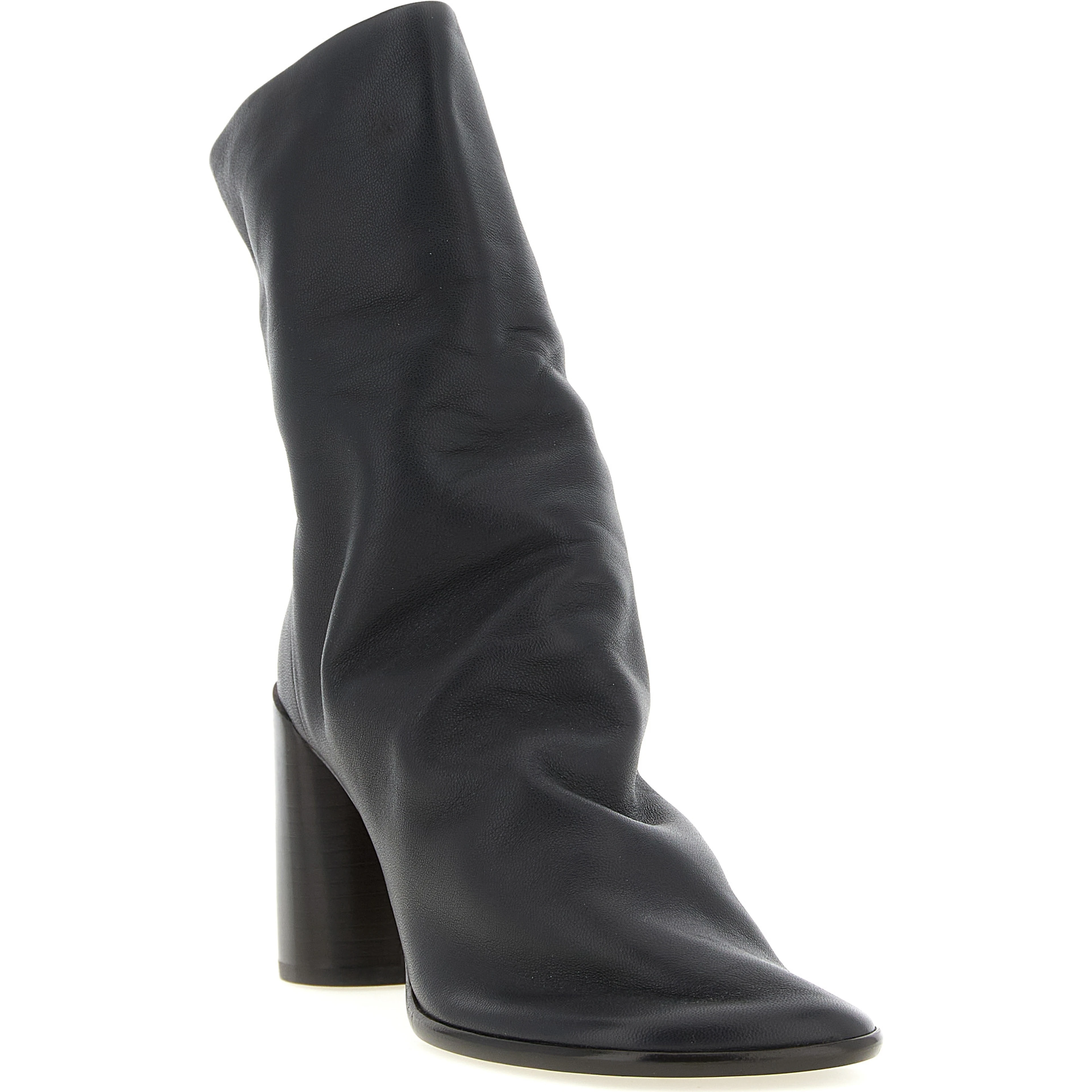 Brown Lamb Leather Ankle Boots
