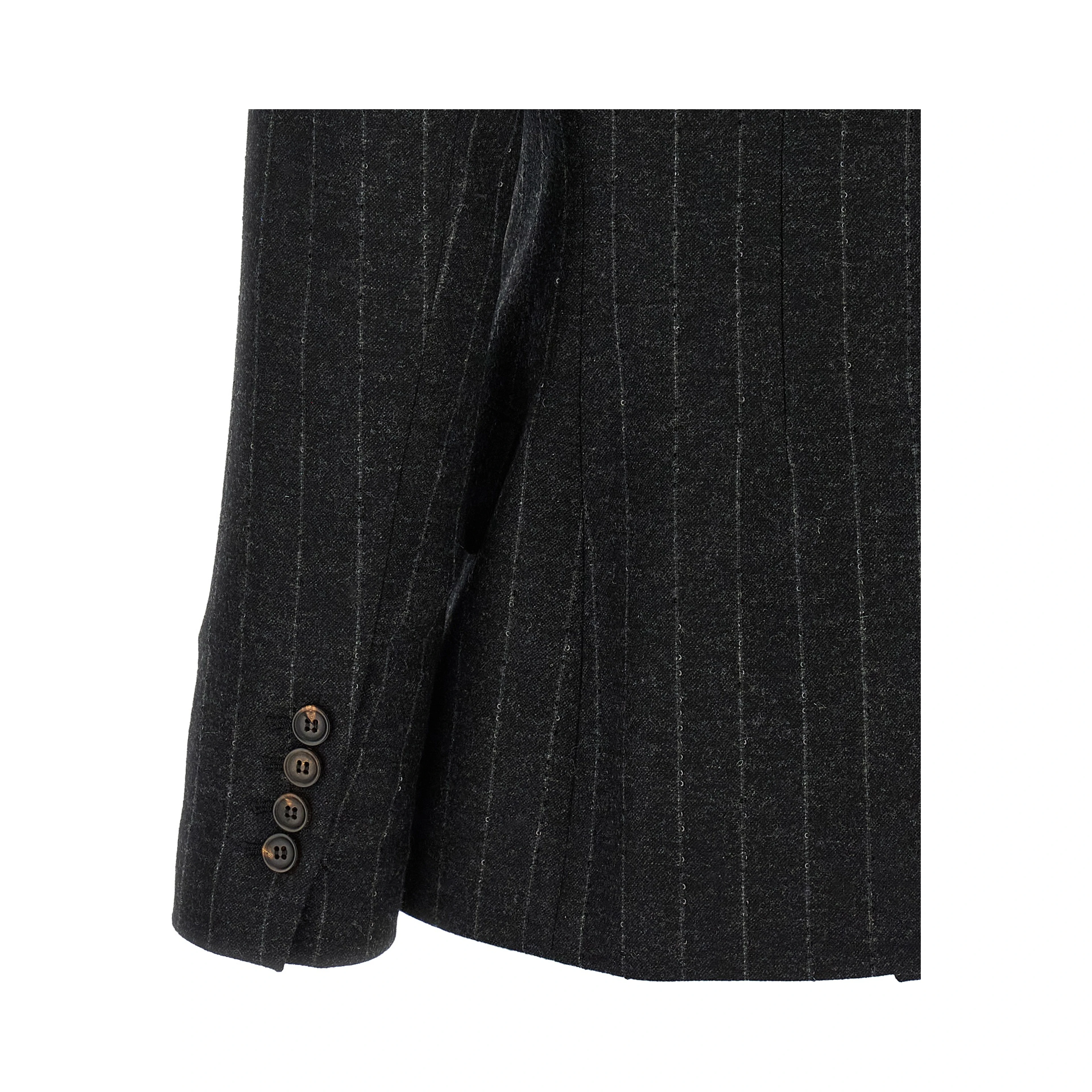 Gray Virgin Wool Blazer