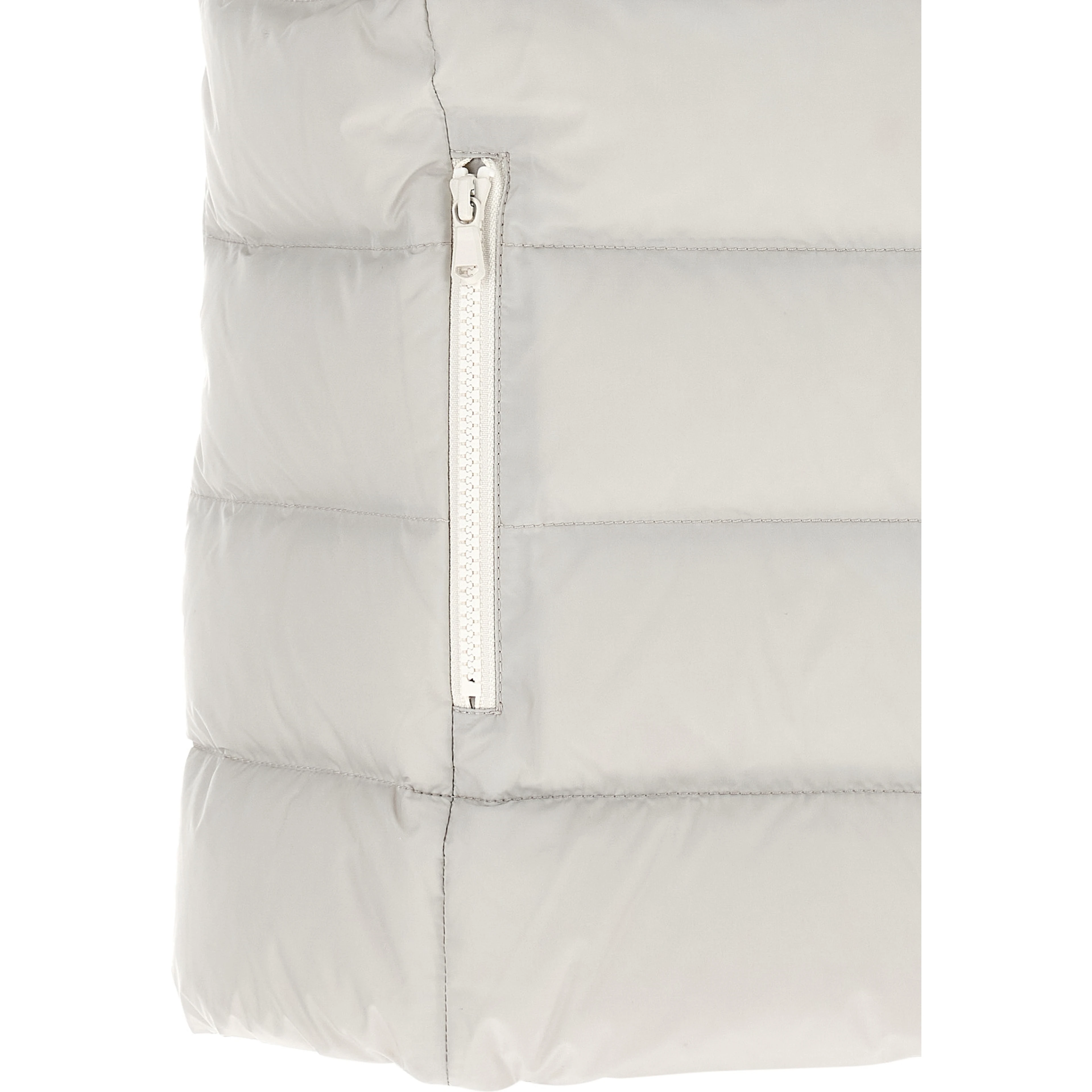 Gray Polyester Sleeveless Jacket